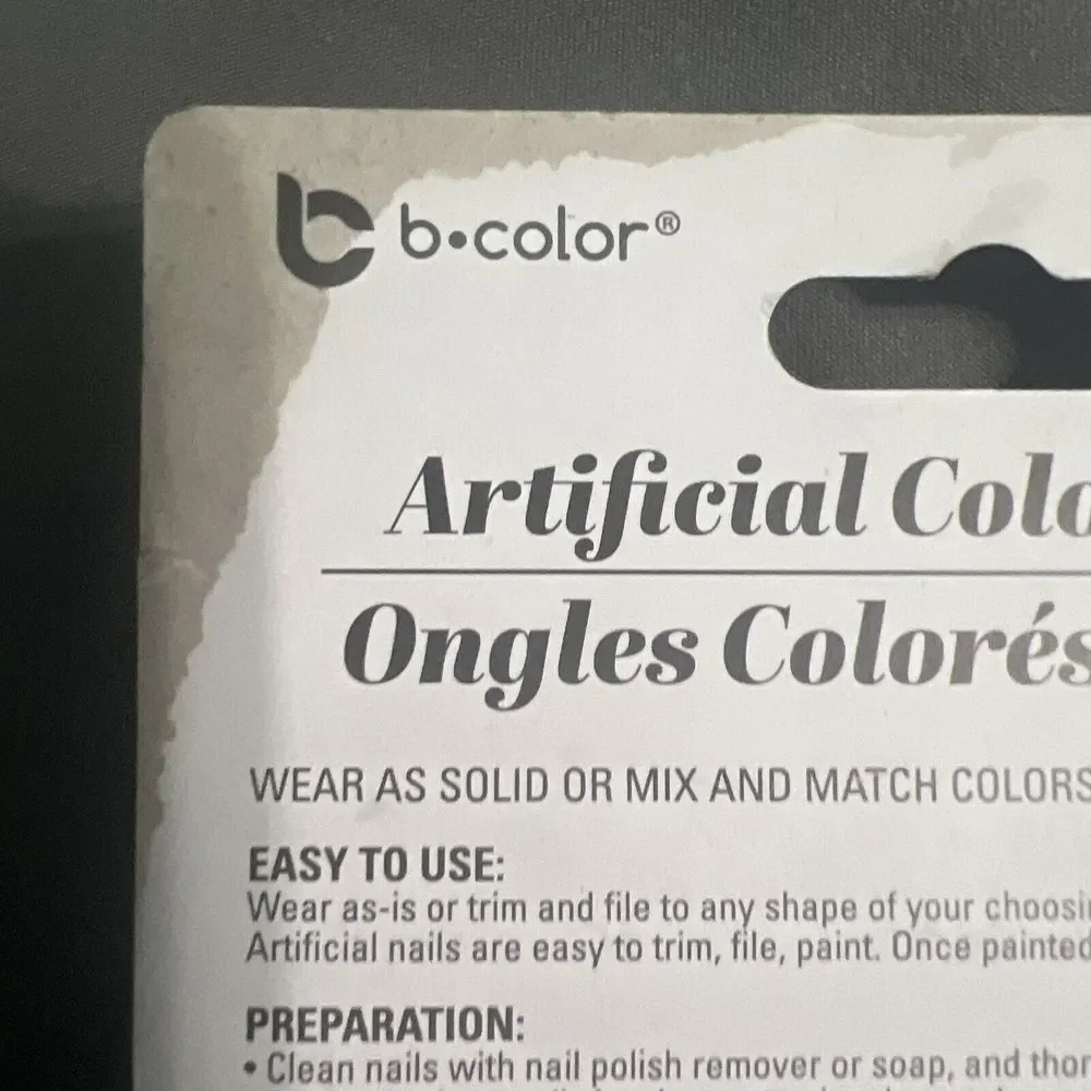 B Color Artificial Colorful‎ Press on Nails Oval Shape, Glue Not Included 60 PC